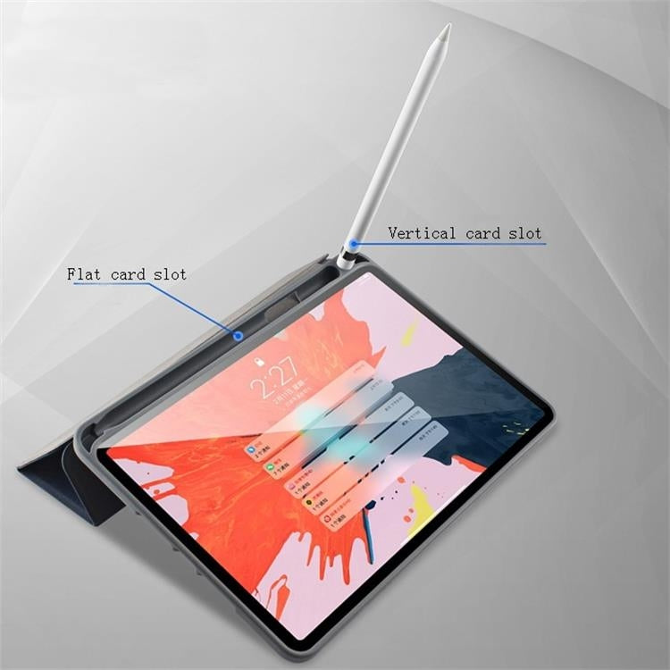 For iPad 9.7 Mutural Exquisite Series Cloth Texture PU+TPU Leather Case with 3-Fold Holder & Pen Slot & Sleep & Wake-up Function(Green) - free shipping - PMC Jewellery - Order now!