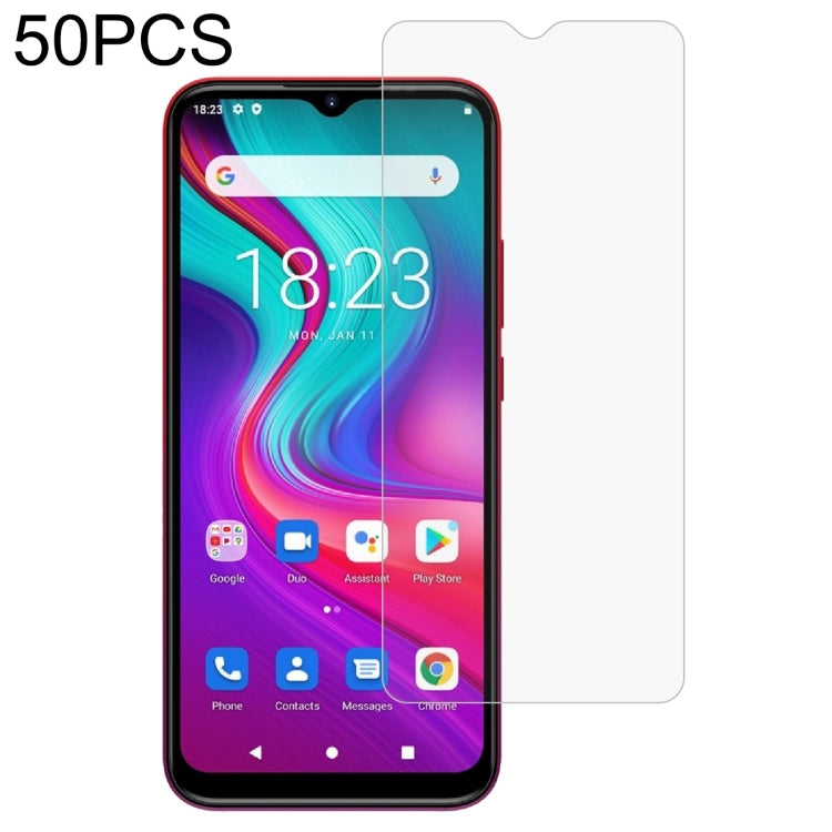 50 PCS 0.26mm 9H 2.5D Tempered Glass Film For Doogee X96
