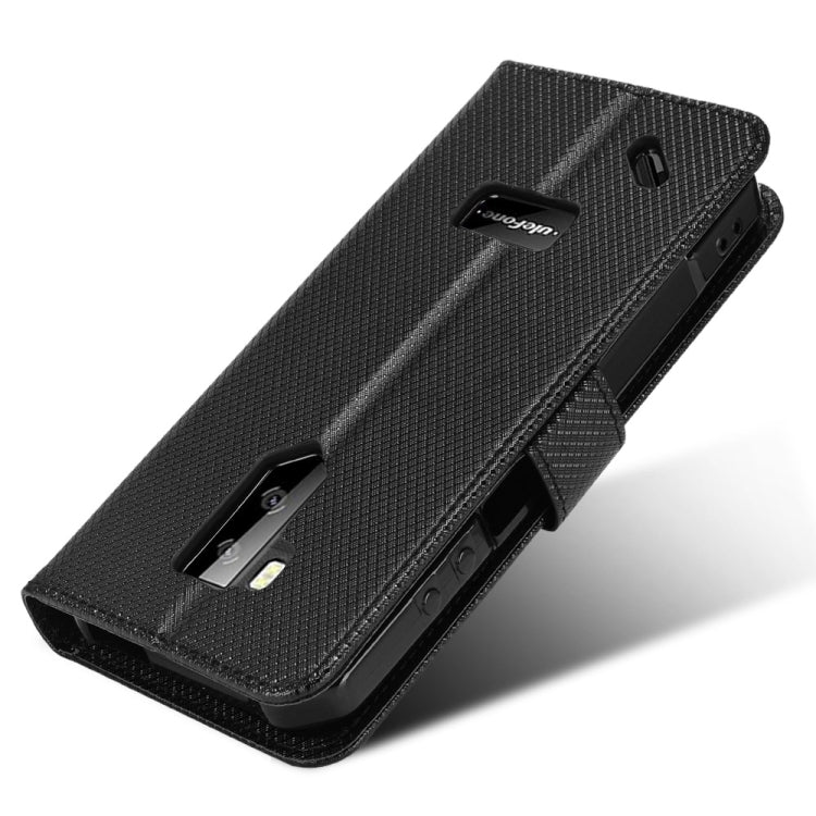 For Ulefone Armor X9 Diamond Texture Leather Phone Case(Black)
