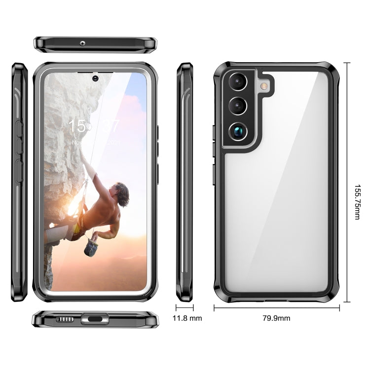For Samsung Galaxy S22 5G RedPepper Transparent Dot Shockproof Waterproof PC + TPU Phone Case(Black) - free shipping - PMC Jewellery - Order now!