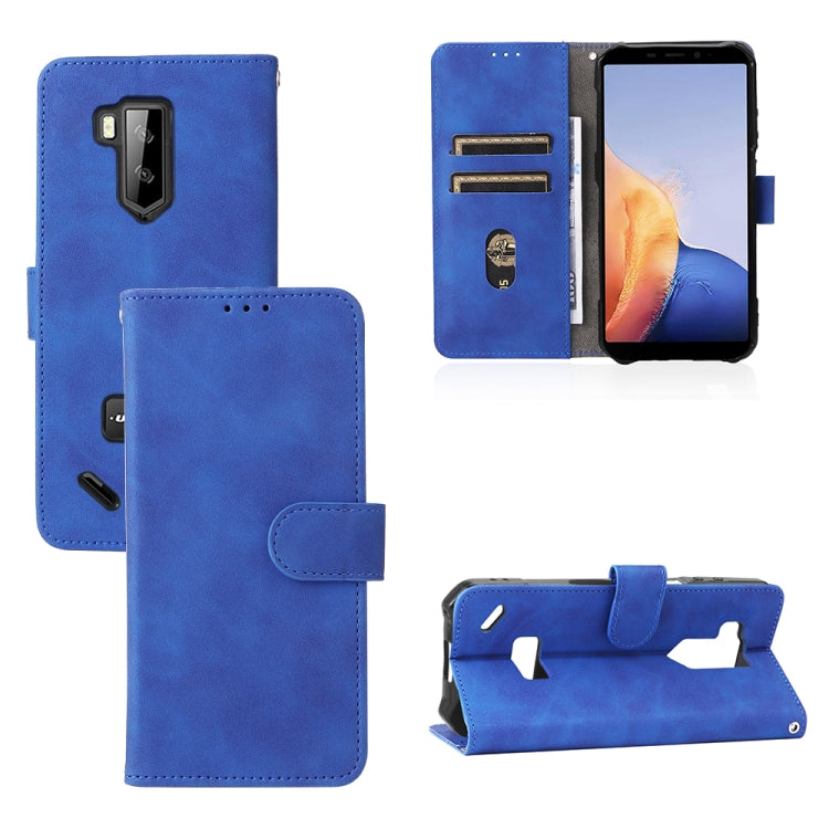 For Ulefone Armor X9 Skin Feel Magnetic Buckle Calf Texture PU Phone Case(Blue)
