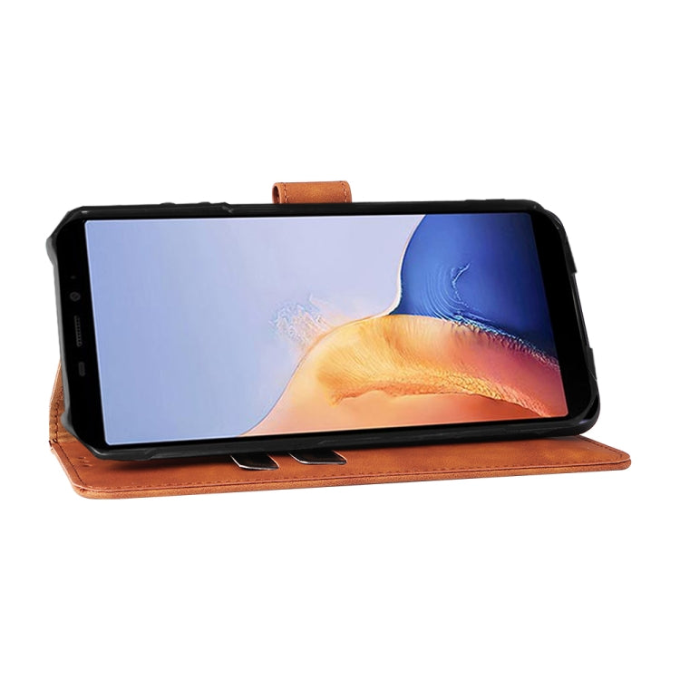 For Ulefone Armor X9 Skin Feel Magnetic Buckle Calf Texture PU Phone Case(Brown) - Ulefone Cases by PMC Jewellery | Online Shopping South Africa | PMC Jewellery | Buy Now Pay Later Mobicred