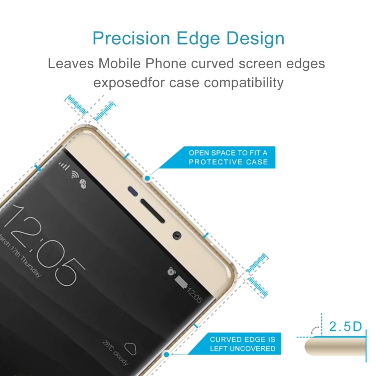 50 PCS 0.26mm 9H 2.5D Tempered Glass Film For Blackview R7