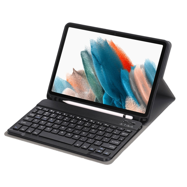A08B Bluetooth Keyboard Leather Case with Holder & TPU Pen Slot For Samsung Galaxy Tab A8 10.5 2021 SM-X205 / SM-X200(Black) - Samsung Keyboard by PMC TechLife | Online Shopping South Africa | PMC TechLife