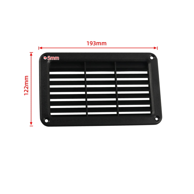 A6789 193x122mm RV / Bus Oblique Louver Outlet Panel with Screws(Black) - Air Conditioning System by PMC TechLife | Online Shopping South Africa | PMC TechLife | Buy Now Pay Later Mobicred