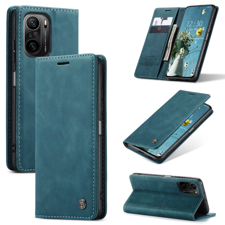 For Xiaomi Redmi K40 / K40 Pro / Poco F3/Mi 11i/Mi 11X/Mi 11X Pro CaseMe 013 Multifunctional Leather Phone Case(Blue)