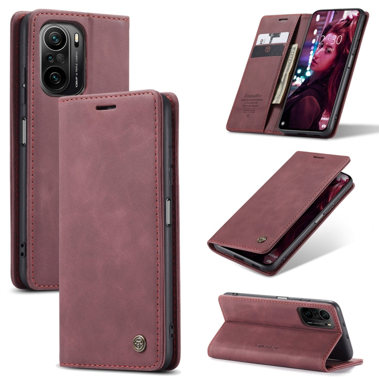 For Xiaomi Redmi K40 / K40 Pro / Poco F3/Mi 11i/Mi 11X/Mi 11X Pro CaseMe 013 Multifunctional Leather Phone Case(Wine Red)