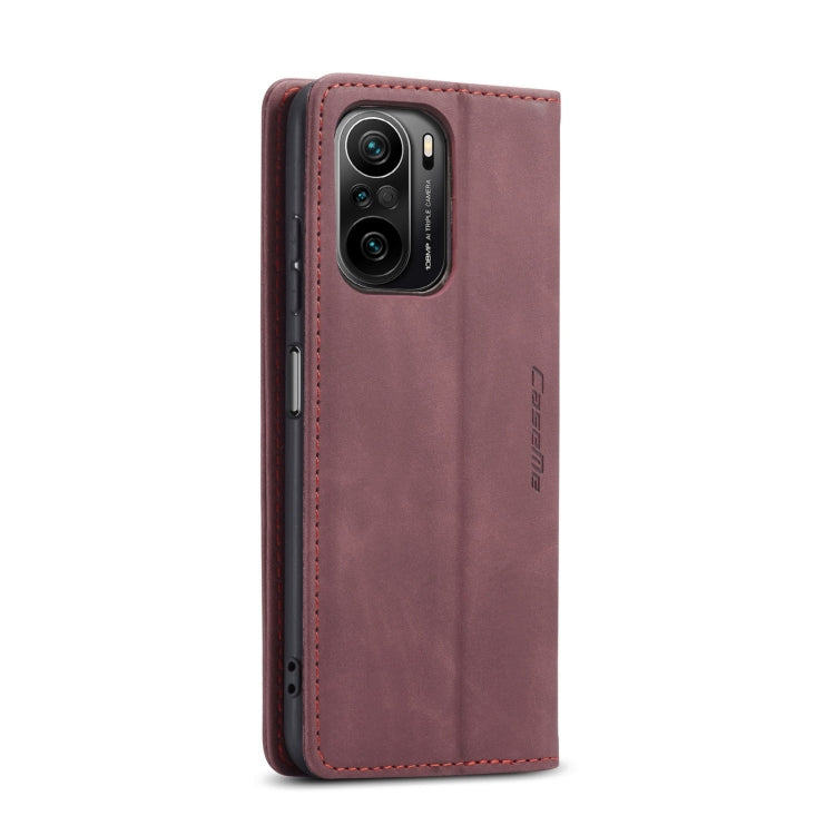 For Xiaomi Redmi K40 / K40 Pro / Poco F3/Mi 11i/Mi 11X/Mi 11X Pro CaseMe 013 Multifunctional Leather Phone Case(Wine Red)