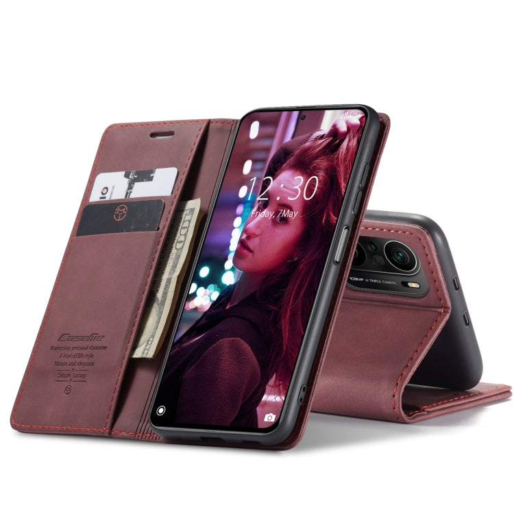 For Xiaomi Redmi K40 / K40 Pro / Poco F3/Mi 11i/Mi 11X/Mi 11X Pro CaseMe 013 Multifunctional Leather Phone Case(Wine Red)