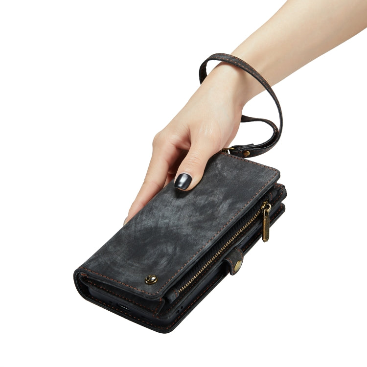 For Samsung Galaxy S22 5G CaseMe-008 Detachable Multifunctional Horizontal Flip Leather Case(Black)
