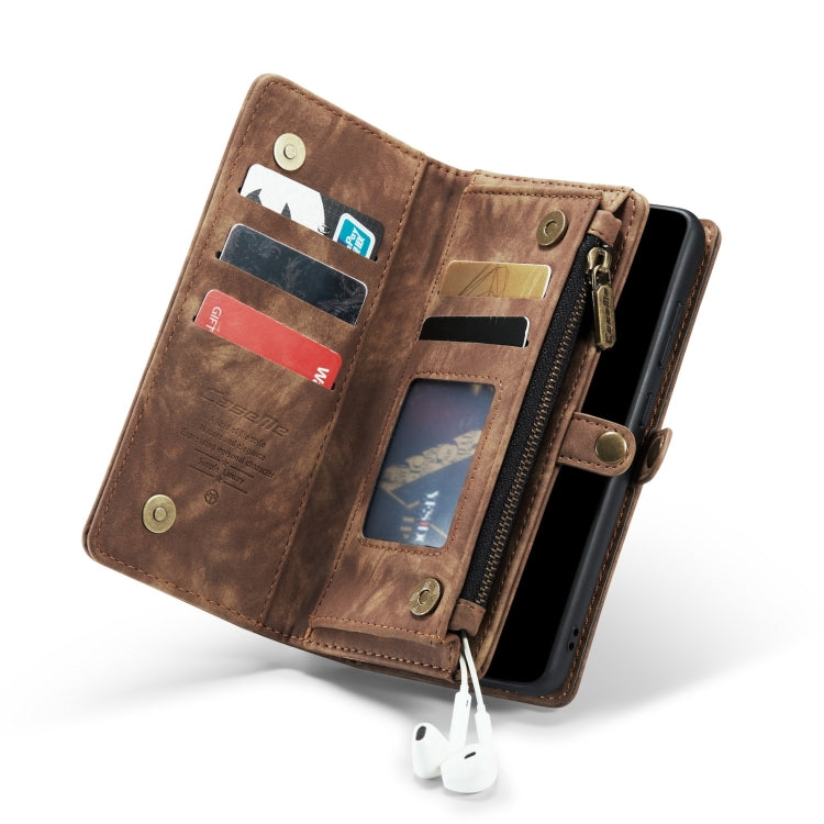For Samsung Galaxy S22+ 5G CaseMe-008 Detachable Multifunctional Horizontal Flip Leather Case(Brown) - free shipping - PMC Jewellery - Order now!