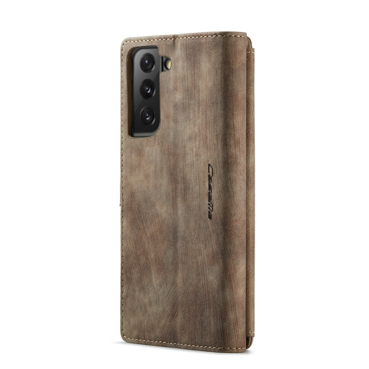 For Samsung Galaxy S22 5G CaseMe C30 Multifunctional Phone Leather Case with Holder & Card Slot & Wallet(Brown)