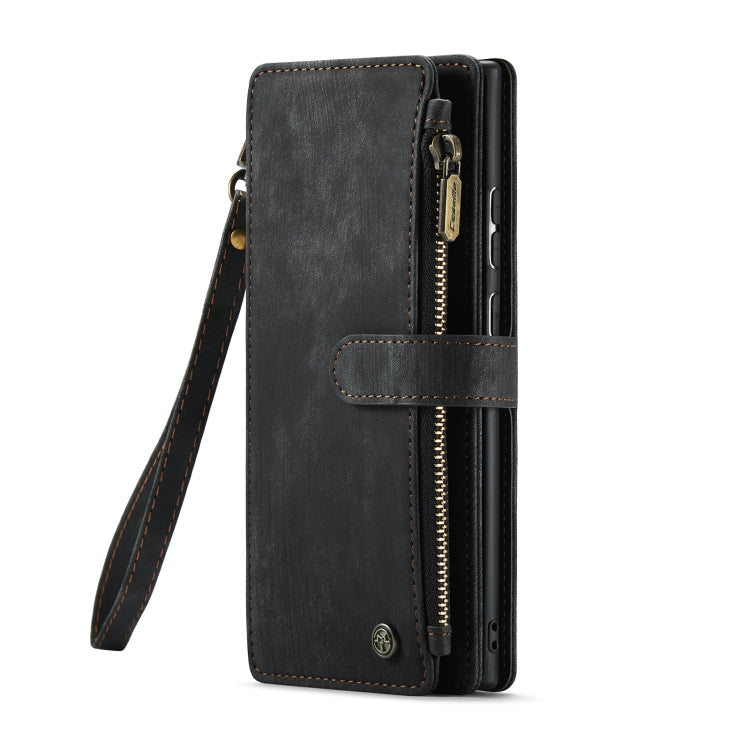 For Samsung Galaxy S22 Ultra 5G CaseMe C30 Multifunctional Phone Leather Case with Holder & Card Slot & Wallet(Black)