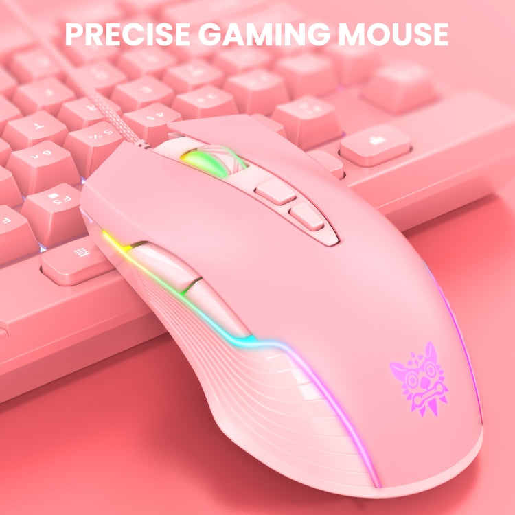 ONIKUMA CW905 RGB Lighting Wired Mouse(Pink) - free shipping - PMC Jewellery - Order now!