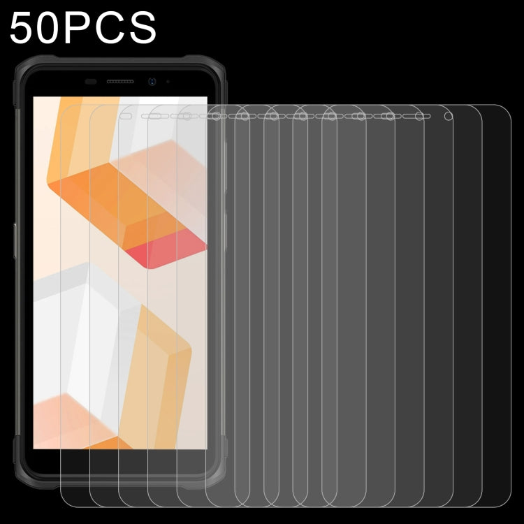 50 PCS 0.26mm 9H 2.5D Tempered Glass Film For Ulefone Armor X10 Pro