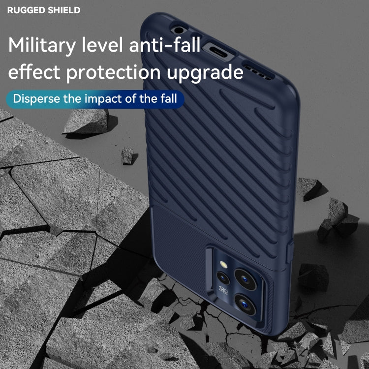 For OPPO Realme 9 Pro+ Thunderbolt Shockproof TPU Protective Soft Phone Case(Blue) - Realme Cases by PMC TechLife | Online Shopping South Africa | PMC TechLife | Buy Now Pay Later Mobicred