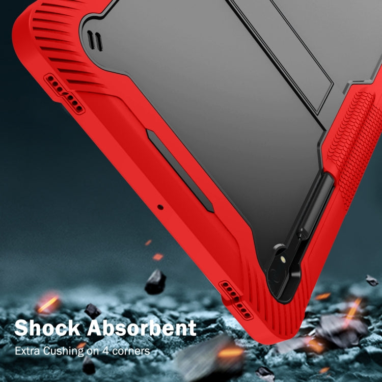 For Samsung Galaxy Tab S9 Ultra / S8 Ultra Silicone + PC Shockproof Protective Tablet Case(Red + Black)