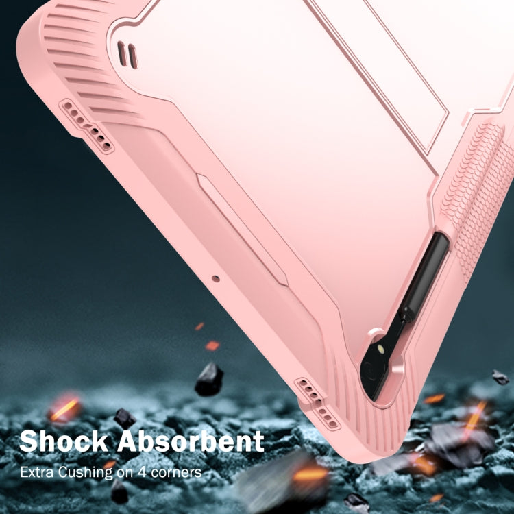 For Samsung Galaxy Tab S9 Ultra / S8 Ultra Silicone + PC Shockproof Protective Tablet Case(Rose Gold)