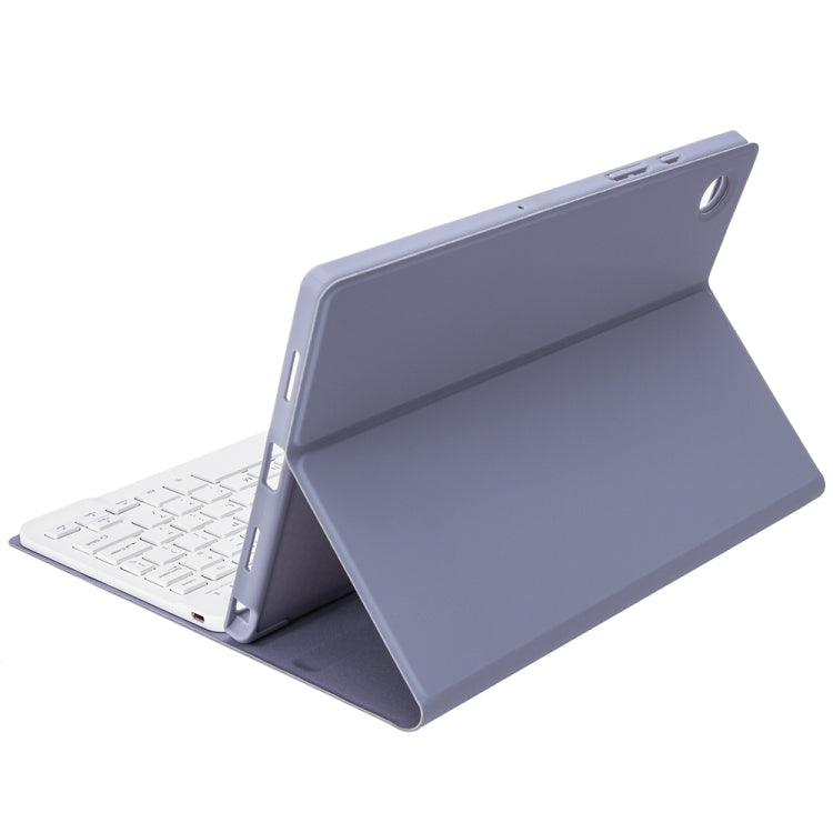 A08B Candy Color Bluetooth Keyboard Leather Case with Pen Slot For Samsung Galaxy Tab A8 10.5 2021 SM-X200 / SM-X205(Purple) - Samsung Keyboard by PMC TechLife | Online Shopping South Africa | PMC TechLife