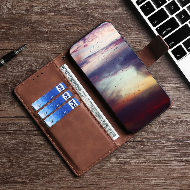 For Sony Xperia XZ Premium Skin Feel Crocodile Texture Magnetic Clasp PU Leather Phone Case(Brown) - Sony Cases by PMC TechLife | Online Shopping South Africa | PMC TechLife
