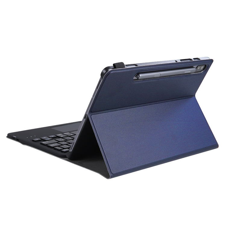 A700-A Ultra-thin Bluetooth Keyboard Leather Case with Touchpad For Samsung Galaxy Tab S8 11 inch SM-X700 / SM-X706(Blue) - Samsung Keyboard by PMC TechLife | Online Shopping South Africa | PMC TechLife