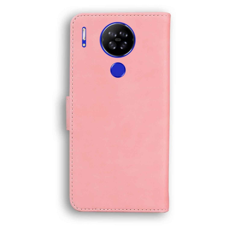 For Blackview A80 Skin Feel Pure Color Flip Leather Phone Case(Pink)