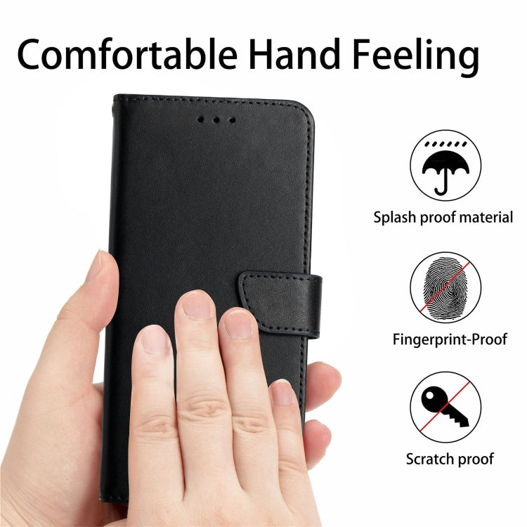 For ZTE Blade V30 Genuine Leather Fingerprint-proof Horizontal Flip Phone Case(Black) - ZTE Cases by PMC TechLife | Online Shopping South Africa | PMC TechLife | Buy Now Pay Later Mobicred
