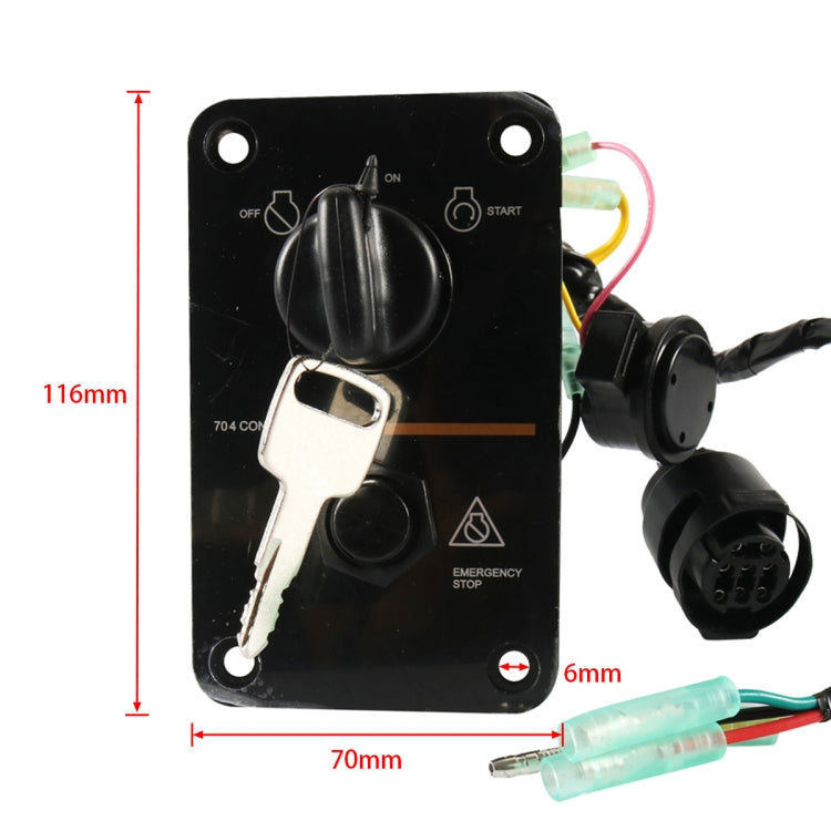 Outboard / Yacht Single Engine Key Switch Panel Kit for Yamaha 704-82570-08-00 - Marine Accessories & Parts by PMC TechLife | Online Shopping South Africa | PMC TechLife | Buy Now Pay Later Mobicred