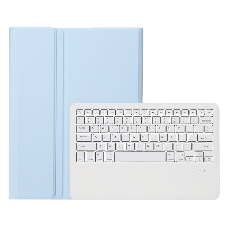 A800B Candy Color Detachable Bluetooth Keyboard Case with Pen Slot for Samsung Galaxy Tab S8+ / S7+ / S7 FE(Ice Blue)