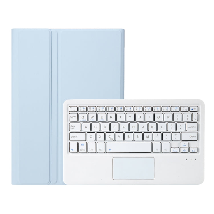 A610B-A Candy Color Bluetooth Keyboard Leather Case with Pen Slot & Touchpad For Samsung Galaxy Tab S6 Lite 10.4 inch SM-P610 / SM-P615(White Ice)