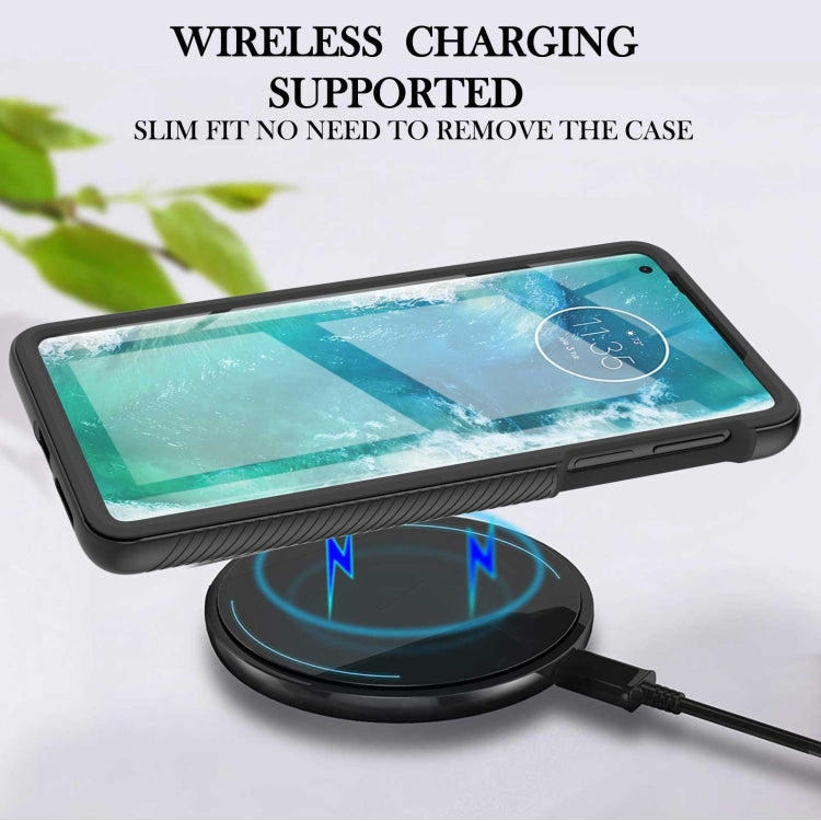 For Motorola Edge+ 2022 Starry Sky Solid Color Series PC + TPU Phone Case with PET Film(Black)