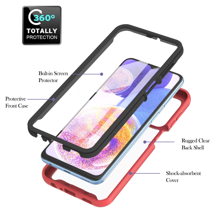 For Samsung Galaxy A23 5G / 4G Starry Sky Solid Color Series PC + TPU Phone Case with PET Film(Red) - Galaxy Phone Cases by PMC TechLife | Online Shopping South Africa | PMC TechLife