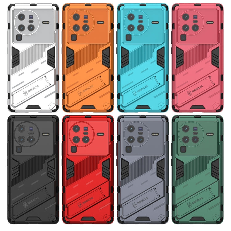 For vivo X80 Pro Punk Armor PC + TPU Phone Case with Holder(Red) - vivo Cases by PMC TechLife | Online Shopping South Africa | PMC TechLife | Buy Now Pay Later Mobicred