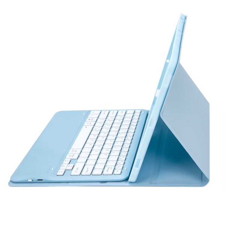 T800B Pen Slot Detachable Bluetooth Keyboard Leather Tablet Case For Samsung Galaxy Tab S8+/S7+/S7 FE(Sky Blue) - free shipping - PMC TechLife - Order now!