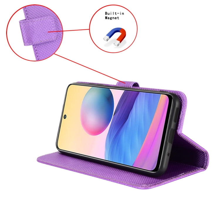For Ulefone Armor X10 / X10 Pro Diamond Texture Leather Phone Case(Purple) - Ulefone Cases by PMC Jewellery | Online Shopping South Africa | PMC Jewellery | Buy Now Pay Later Mobicred