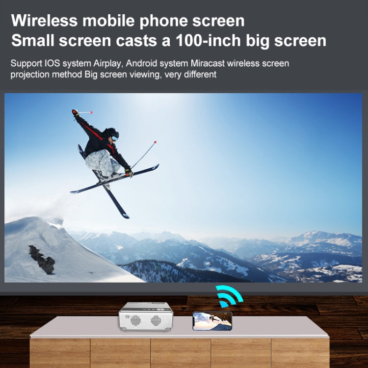 E460 1280x720P 120ANSI LCD LED Smart Projector, Basic Version, Plug Type:EU Plug - LED Projector by PMC TechLife | Online Shopping South Africa | PMC TechLife | Buy Now Pay Later Mobicred