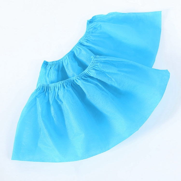 100 PCS 400g Disposable Shoe Covers For Kids Indoor Cleaning Floor Thicken Non-Woven Fabric Overshoes(Baby Blue)