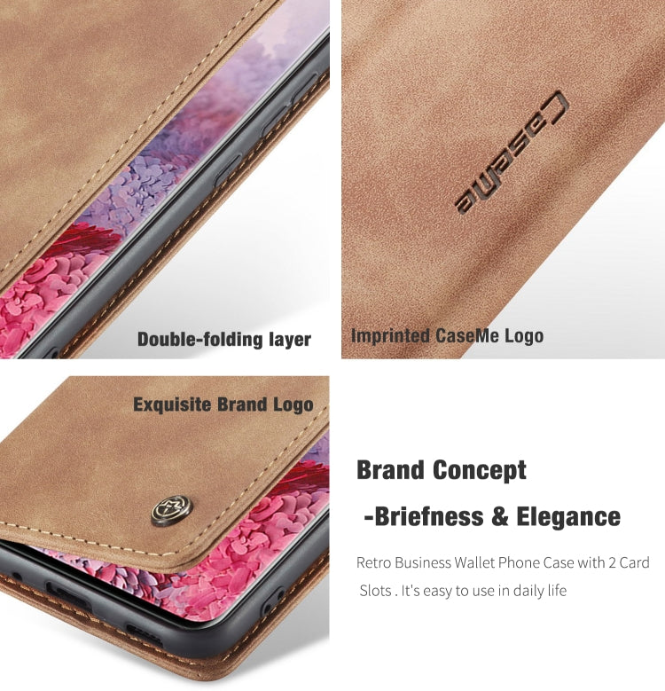 For Galaxy S20 Ultra CaseMe Multifunctional Horizontal Flip Leather Case, with Card Slot & Holder & Wallet(Brown)