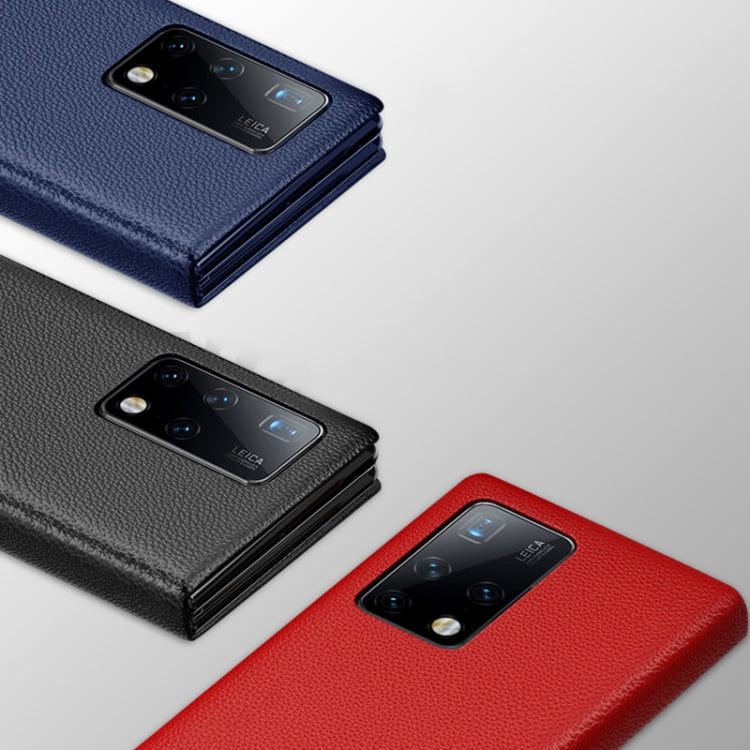 For Huawei Mate X2 Leather Texture Horizontal Flip Phone Case with Smart Touch Call Display ID(Black) - Huawei Cases by PMC TechLife | Online Shopping South Africa | PMC TechLife | Buy Now Pay Later Mobicred