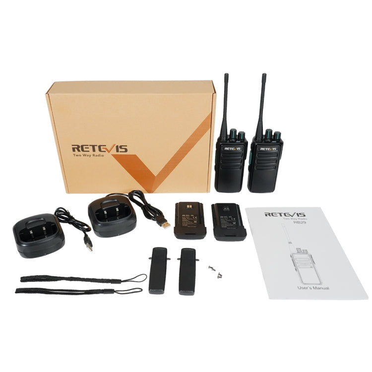 1 Pair RETEVIS RB29 FRS Free-license Two Way Radio Walkie Talkie(Black) - free shipping - PMC Jewellery - Order now!