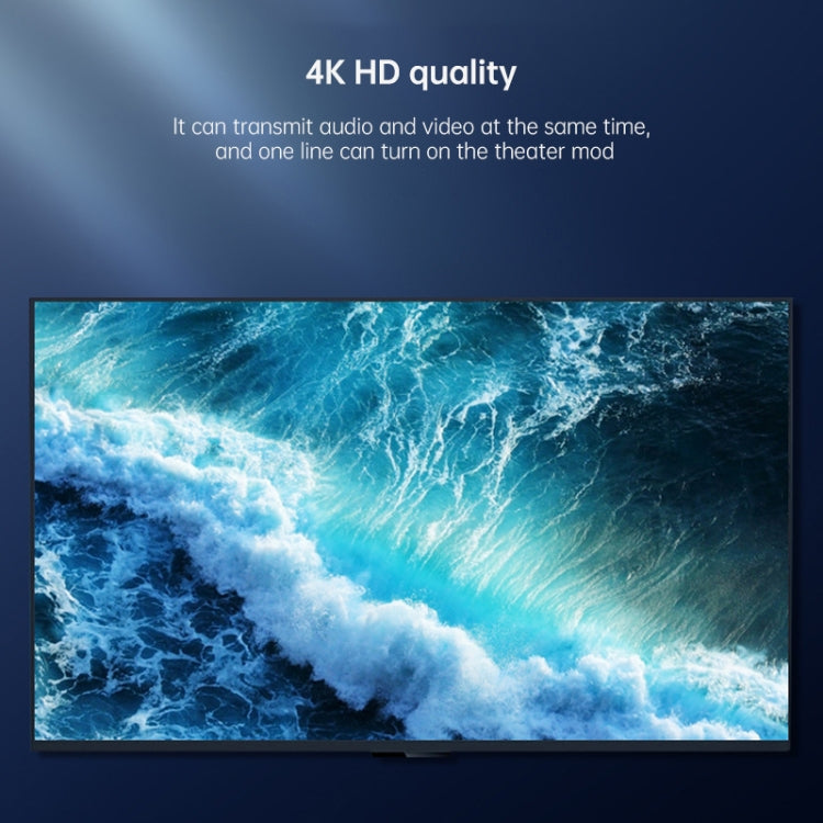 For HDMI 3m 2.0 Version HD Cable 19 + 1 Standard Oxygen-Free Copper Metal Sshell 4K TV Flat Cable(Gun Black + Nylon Mesh)