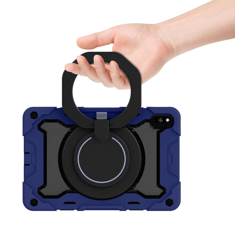 For Huawei MatePad 10.4 Armor Contrast Color Silicone + PC Tablet Case(Navy Blue)