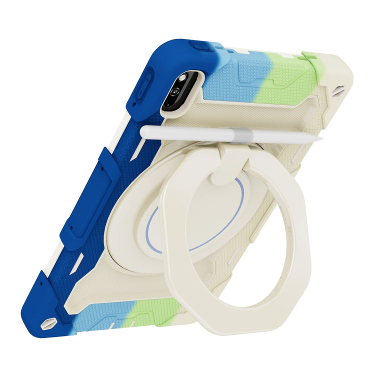 For Huawei MatePad 10.4 Armor Contrast Color Silicone + PC Tablet Case(Colorful Blue) - Huawei by PMC TechLife | Online Shopping South Africa | PMC TechLife | Buy Now Pay Later Mobicred