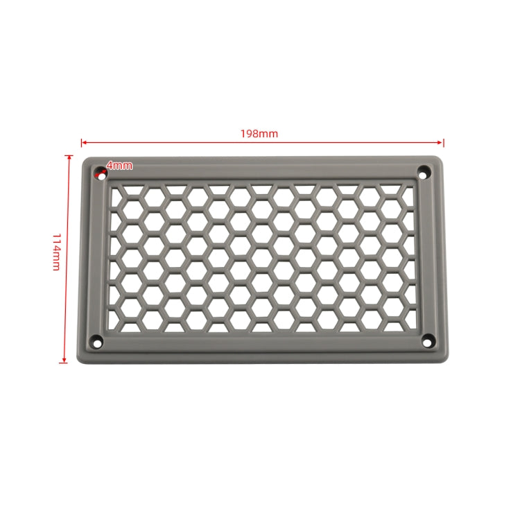 A6790 198x114mm Grey Rectangle Louvered Ventilation Plastic Venting Panel Cover - Air Conditioning System by PMC TechLife | Online Shopping South Africa | PMC TechLife | Buy Now Pay Later Mobicred