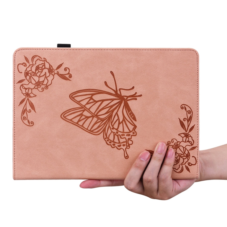 For Lenovo Tab M10 10.1 3rd Gen Butterfly Flower Embossed Leather Tablet Case(Rose Gold) - Lenovo by PMC TechLife | Online Shopping South Africa | PMC TechLife | Buy Now Pay Later Mobicred