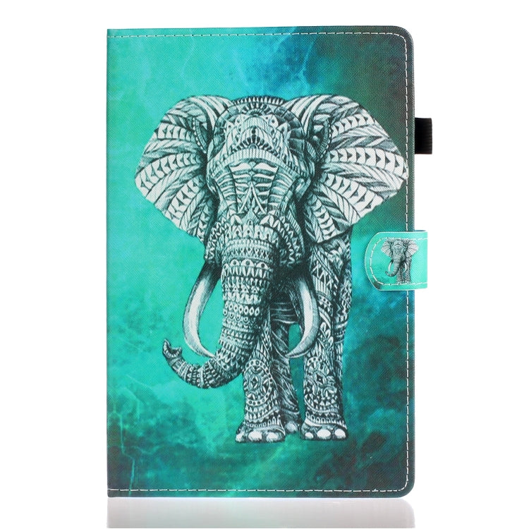 For Lenovo Tab M10 Plus 10.6 3rd Gen 2022 Coloured Drawing Smart Leather Tablet Case(Elephant)