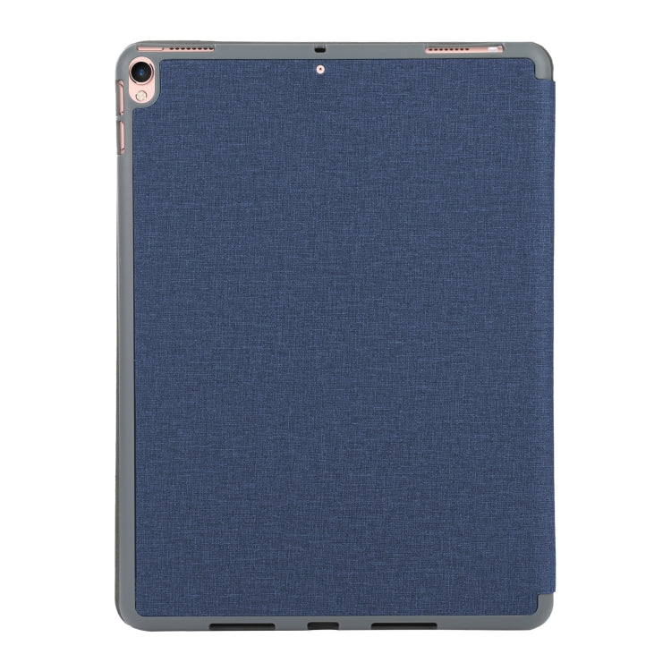 Mutural King Kong Series Deformation Holder Leather Tablet Case For iPad Pro 10.5 2019 / 2017(Blue)