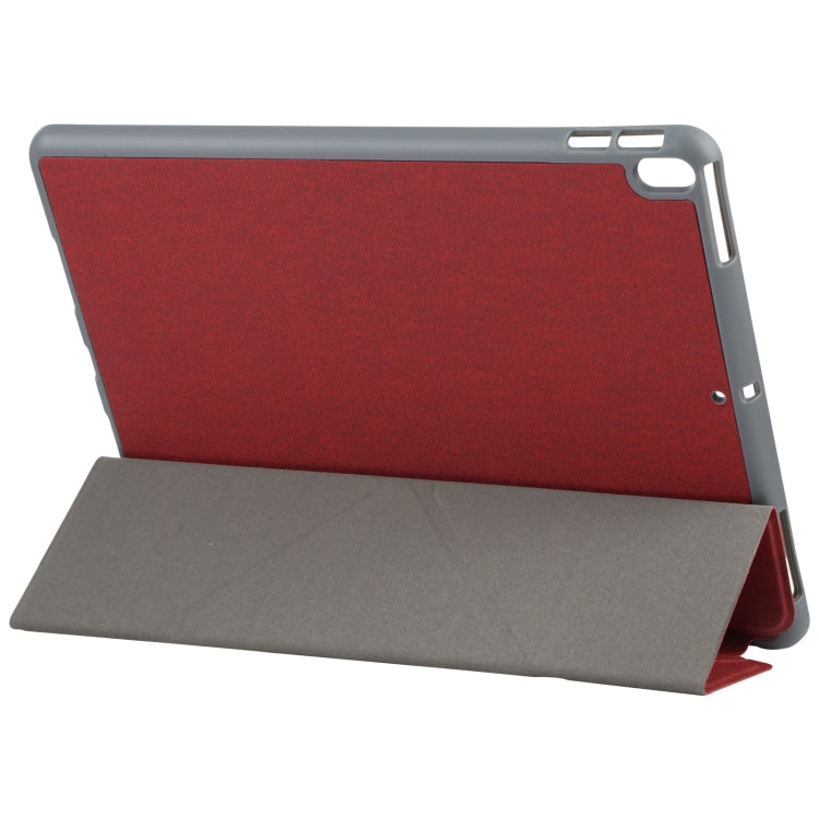 Mutural King Kong Series Deformation Holder Leather Tablet Case For iPad Pro 10.5 2019 / 2017(Red)