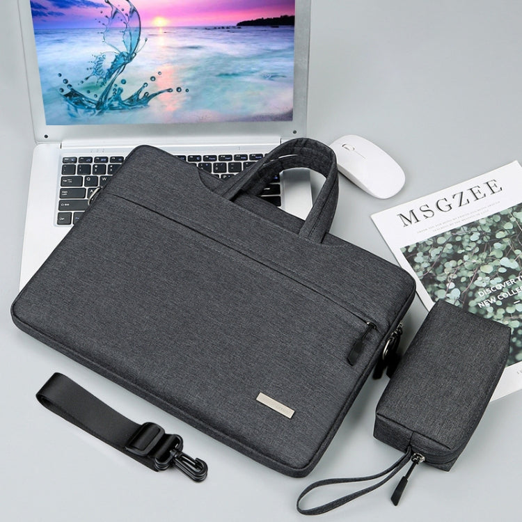 Handbag Laptop Bag Inner Bag with Shoulder Strap/Power Bag, Size:12 inch(Dark Grey)