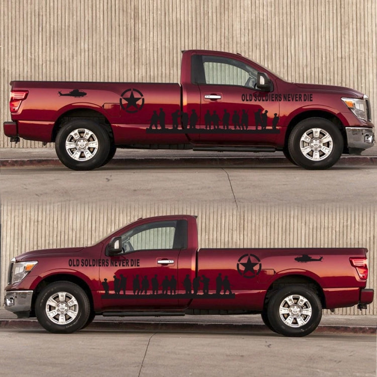 2 PCS/Set D-84 Old Soldiers Pattern Car Modified Decorative Sticker(Black) - Decorative Sticker by PMC TechLife | Online Shopping South Africa | PMC TechLife | Buy Now Pay Later Mobicred